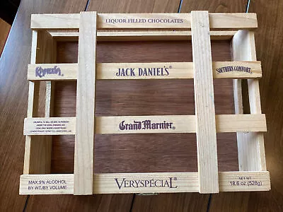 COLLECTIBLE WOODEN EMPTY BOX LIQUOR CHOCOLATES JACK DANIEL KAHLUA SoCo & More • $11.86