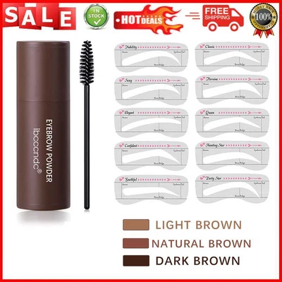 £4.86 • Buy Eyebrow Stamp Shaping Set Waterproof Brow Stencils Powder Kit Natrual Eye