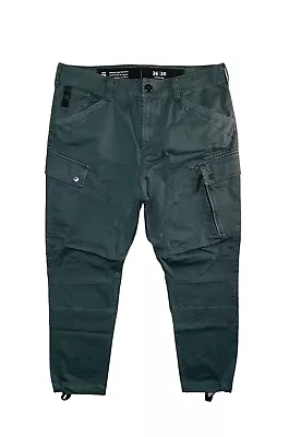 G-Star Raw Men’s (36x30) Roxic Straight Tapered Green Waxed Cargo Utility Pants • $62.99