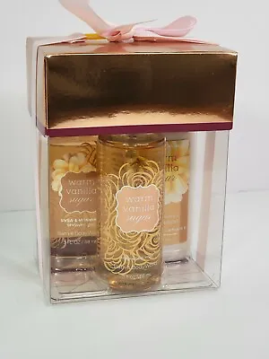 Bath And Body Works 3 Pc Warm Vanilla Sugar Gift Travel Set 3 Oz BRAND NEW! • £19.29