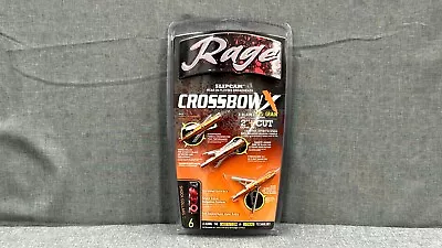 Rage Broadhead Crossbow Broadhead 2-Blade 100/125gr 2  Cut - 3/Pack Free Ship • $26.95