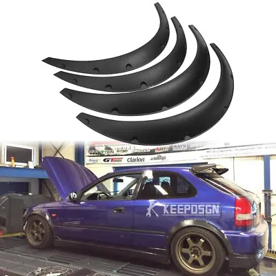 32  Car Fender Flares Extra Wide Body Kit Wheel Arches For Honda Civic EJ EK EG • $84.23