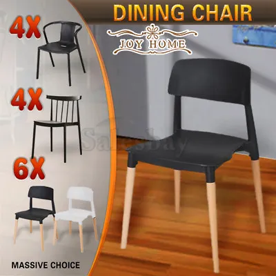 $189.99 • Buy 4X 6X Stackable Chairs Belloch Replica Dining Chair Designer Cafe Bar Kitchen