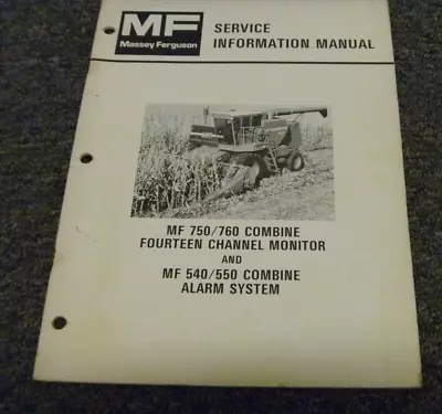 Massey Ferguson MF 540 550 Combine Alarm System Service Repair Manual • $139.30