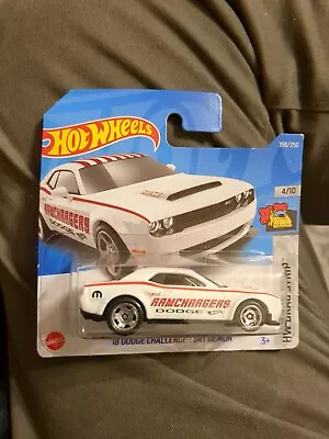 Hot Wheels 18 Dodge Challenger SRT Demon White HW Drag Strip 2022 4/10 198/250 • £6.49