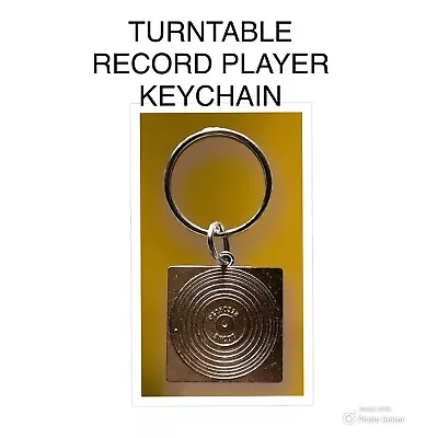 Keyring Keychain Zipper Pull Turntable Record Player Dj Rapper Silvertone Music • $3.97