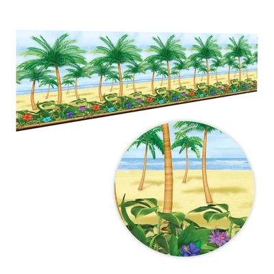 £16.05 • Buy 40ft Hawaiian Luau Palm Tree Room Scene Setter Selfie Photo Wall Decoration BN