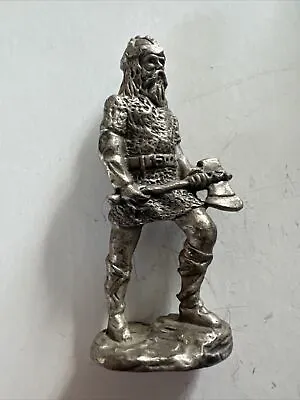 Vintage Selandia Borge Pewter Viking Figurine 3.75  1978 • $29.99