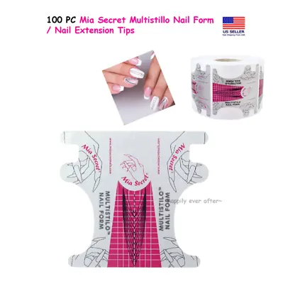 Mia Secret Nail Form For Professional Nail System- 100 PCs Nail Extension Tips • $10.99