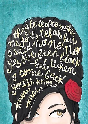 Amy Winehouse Music Poster Classic Retro Rock Vintage Wall Print Picture • £2.99