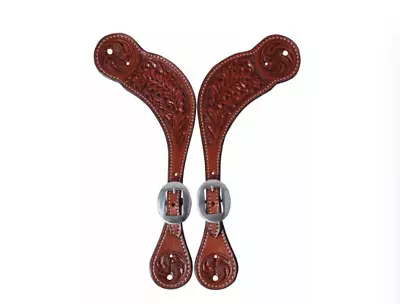 Professional S Choice Oak Tooled Spur Straps Men S • $37.95