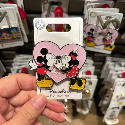 Disney Pin Mickey Minnie Mouse Couple Love Heart Disneyland • $22.99