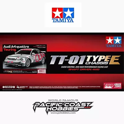 Tamiya 1/10 Audi A4 Quattro Limited Ed TT-01E 4x4 On-Road Touring Kit TAM47414A • $141.99