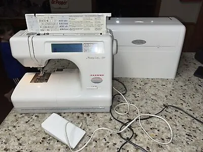 Janome Memory Craft 5700 Sewing Machine Working Tested W/ Power Cord Pedal &Lid • $539.99