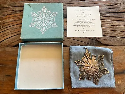 1977 Metropolitan Museum Of Art NY MMA Sterling Silver Snowflake Ornament 22.77g • $45