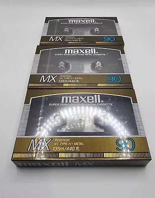 Maxell MX 90-minute Blank Audio Cassette X3 • $89.99