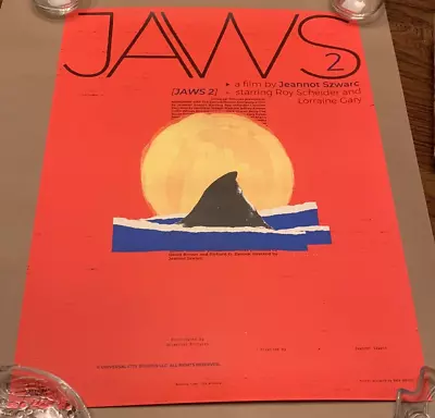 JAWS 2 Poster ## /150 Rafa Orrico Mondo 18” X 24” LIMITED EDITION • $60