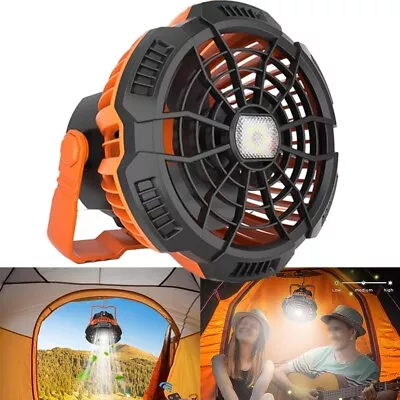 20000mAh Rechargeable Battery Operated Outdoor Camping Fan W/ LED Light Remote • $64.47