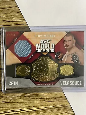 Cain Velasquez 10/50 Championship Belt Plate Canvas Topps UFC Knockout UFC 168 • $16