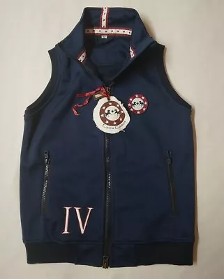 Equine Couture Vest Girls Size Large Navy Stars And Stripes Full Zip • $21.99