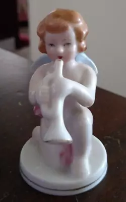 Vintage Ceramic Angel Playing Horn  Made In Japan 3” • $3.99