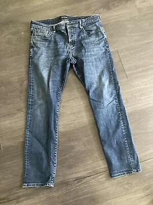 Mens Scotch & Soda Blue Jeans Ralston Fit Size W34 L30 • £27