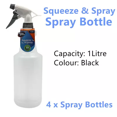4 X Squeeze N Spray Bottle Garden Watering Kit Plastic Empty Spray Bottle BPA 1L • $24.95
