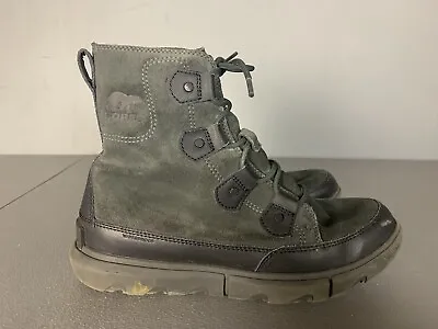 Sorel Explorer Waterproof Gray Suede Boots Men's Size 8.5  NM4499-010 • $45