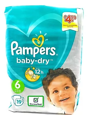 Pampers Baby Dry Nappies Size 6 ( 13kg To 18kg ) • £8.94