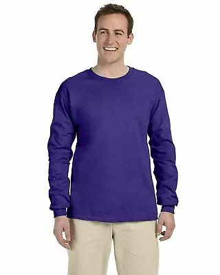 Fruit Of The Loom Men's 100% Cotton Long Sleeve T-Shirt S-3XL L/S Tee 4930 • $11.35