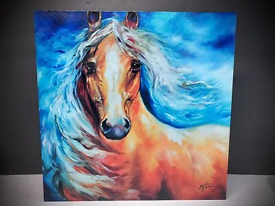 Horse “Starbright Palomino” Marcia Baldwin15”x15” Canvas Wall Art Western In Box • $39.95