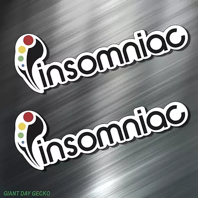 (2) TWO INSOMNIAC Vinyl Decal Sticker For Car Laptop Skateboard NEW EDM MUSIC  • $2.99