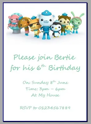 £1.99 • Buy Personalised Photo Paper Card Birthday Party Invites Invitations OCTONAUTS #3