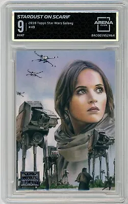 2018 Star Wars Galaxy #49 Stadust On Scarif Arena Club 9 Mint Jyn Erso Rogue One • £27