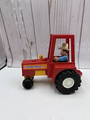 Vintage 1980 Fisher Price Husky Helper 331 Tractor And Figure!  • $25