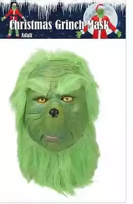 Green Grinch Generic Latex Mens Christmas Full Mask By Interalia • $35