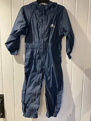 £5.99 • Buy Trespass Blue Puddlesuit Splash Suit Raincoat All-in-one 2-3 Years