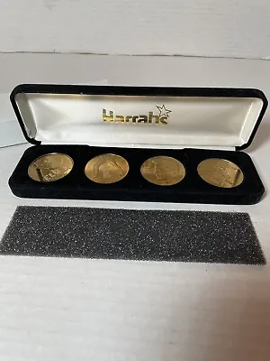 Vintage ELVIS PRESLEY 4 Coin Set From Harrah's In Original Velvet Case  • $35.99