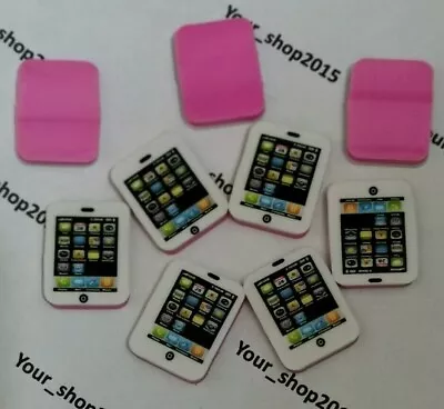 8  Rubber Pencil Eraser Stationery Novelty Gadgets Iphone Phone Party Bag • £2.49