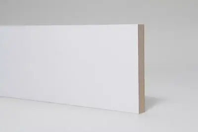 Skirting Board  White Primed MDF  Square Edge  119 X 14 X 2700mm • £5.99