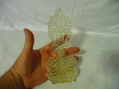 Vintage Art Deco Cut Glass Or Crystal Glass Perfume Bottle W/ Stopper • $39.99