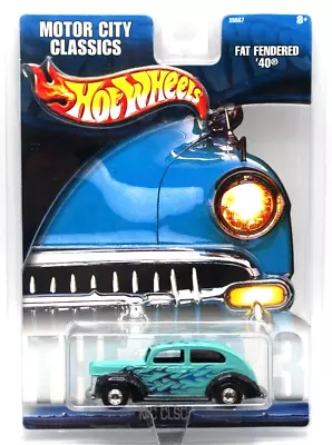 Hot Wheels 2004 Motor City Classics 1940 Fat Fendered 40 Ford Blue/black RR's • $4.99