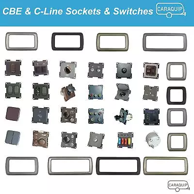 C-Line 12 Volt TV & Satellite Socket Outlet Black CBE Caravan Motorhome Camper • £10.94