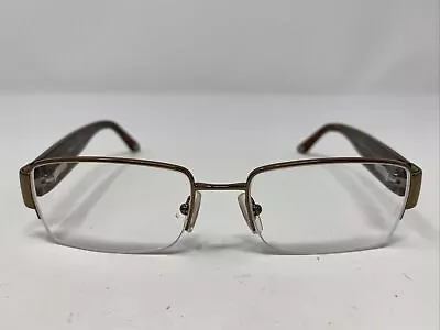 Versace Italy MOD 1136-B 1061 51-17-135 Brown Half Rim Eyeglasses Frame UA95 • $61.88