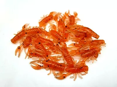 (10) 1  Micro Craw Finesse Drop Shot Crappie Bluegill Ice Fishing Orange Crawdad • $9.45