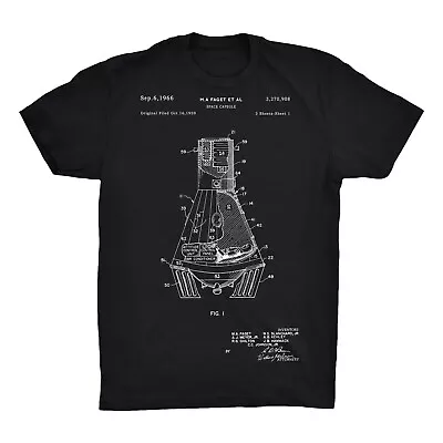 Mighty Circus Mercury Space Capsule Patent T-Shirt 100% Soft Cotton • $18.99