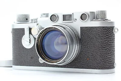 [CLA'd Mint Leica IIIf Red Dial + Summitar 1949 5cm 50mm F2 From Japan • $1881.73