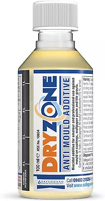£14.68 • Buy Dryzone Anti-Mould Additive 100ml Concentrate To Make 5L Of Emulsion, Vinyl, Or