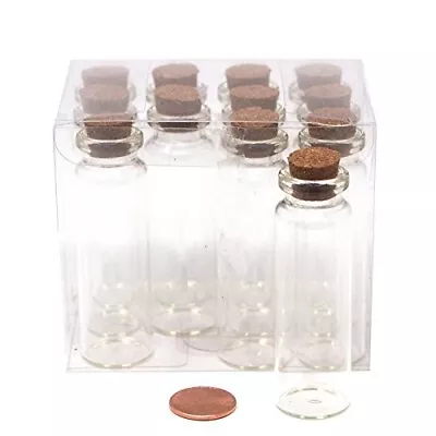 Mini Corked Glass Tube Vial Bottles 3-inch 12-count • $6.95