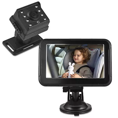 Baby Car Camera HD 1080P 5  Display Monitor Infant Safety Seat Night Vision • $47.99